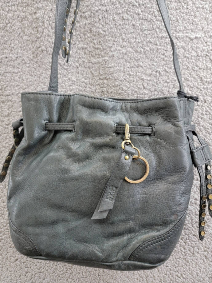 Frye and Co. Leather Shoulder Bag Women's One Size Black Drawstring