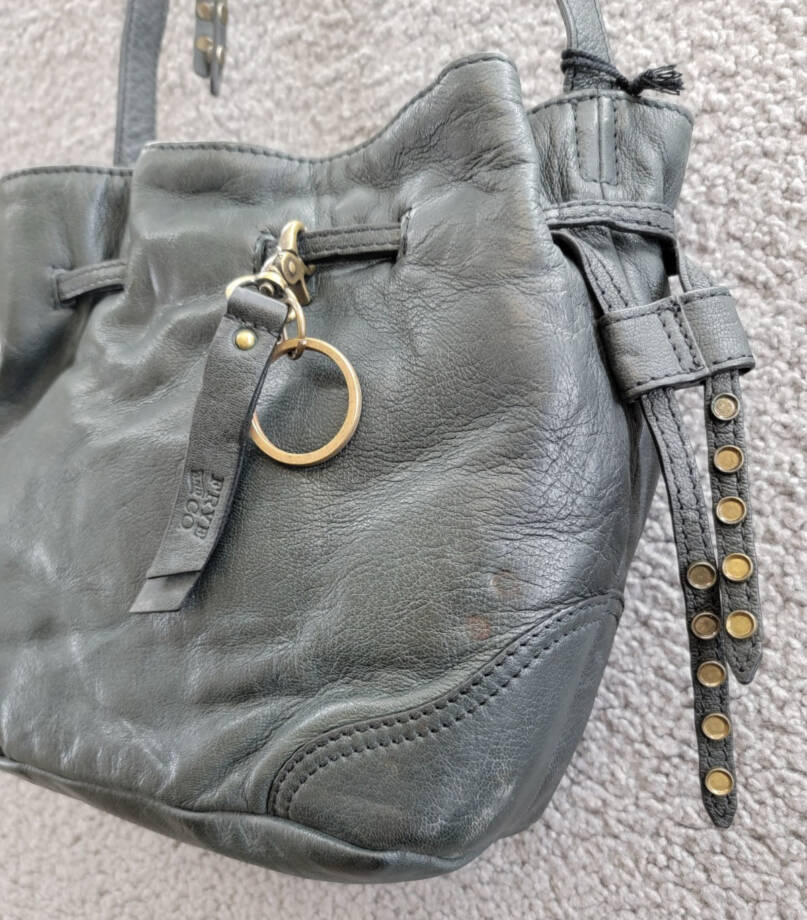 Frye and Co. Leather Shoulder Bag Women's One Size Black Drawstring
