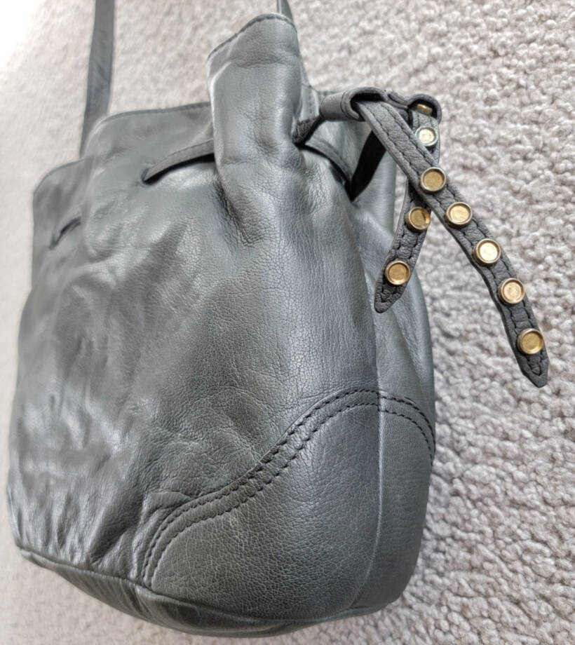 Frye and Co. Leather Shoulder Bag Women's One Size Black Drawstring