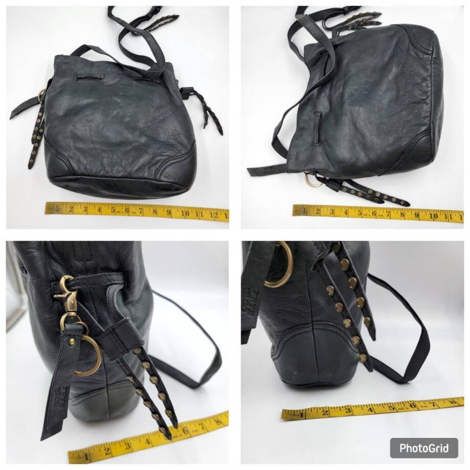 Frye and Co. Leather Shoulder Bag Women's One Size Black Drawstring