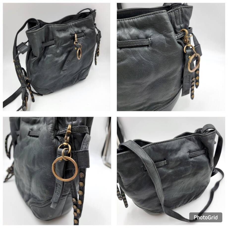 Frye and Co. Leather Shoulder Bag Women's One Size Black Drawstring