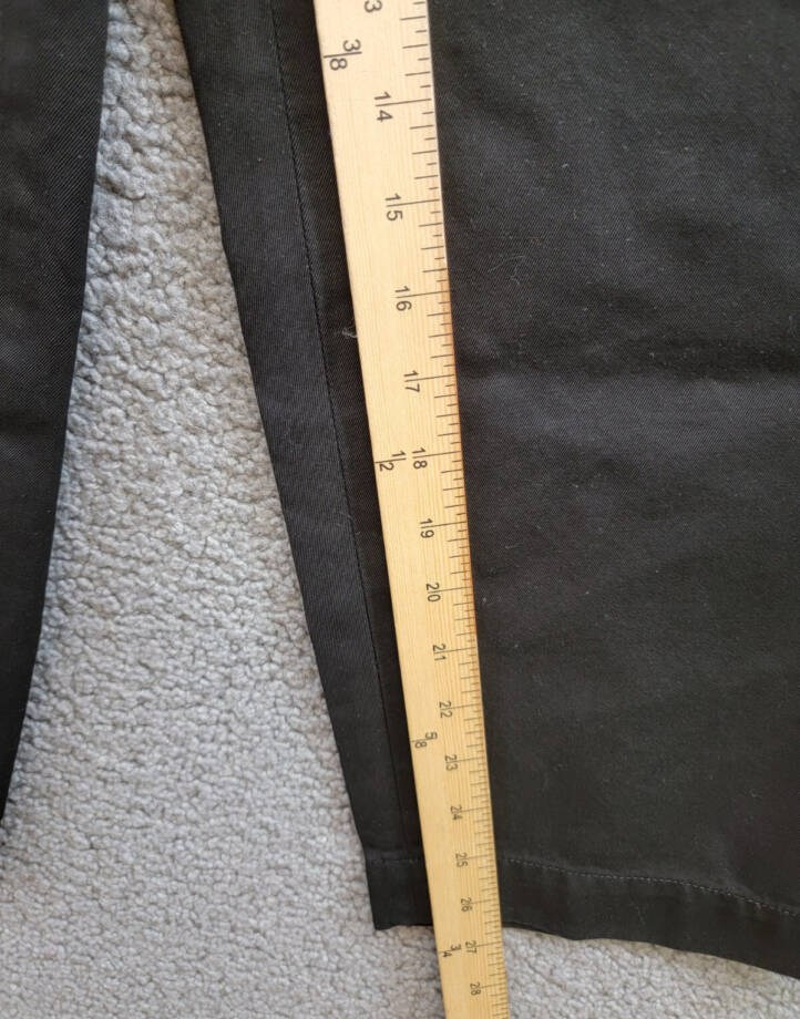 AGOLDE Becker Chino Pants Women's 27 Black Belt Loops Zip Fly W/ Button Closure~