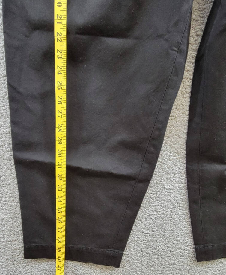 AGOLDE Becker Chino Pants Women's 27 Black Belt Loops Zip Fly W/ Button Closure~