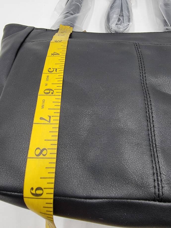 Giani Bernini Nappa Classic Leather Tote Bag Women's No Size Black Zip Magnetic