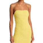 Alice + Olivia Fifi Embellished Mini Cami Dress Women's 10 Lemon Meringue Zipped