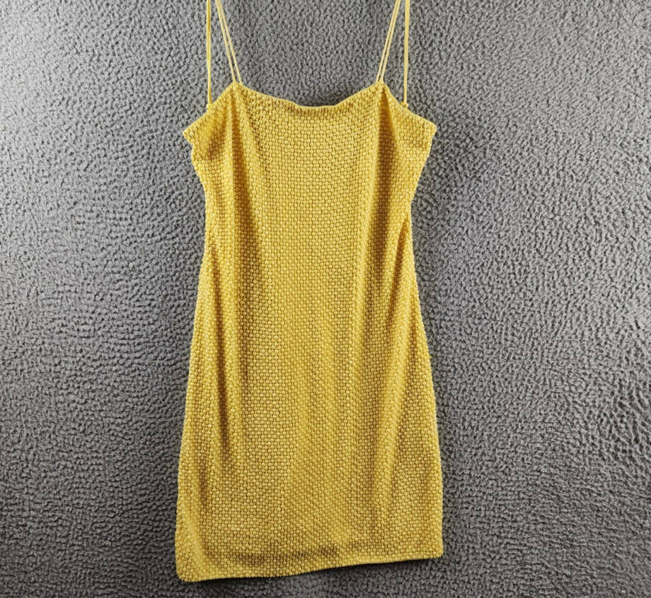Alice + Olivia Fifi Embellished Mini Cami Dress Women's 10 Lemon Meringue Zipped