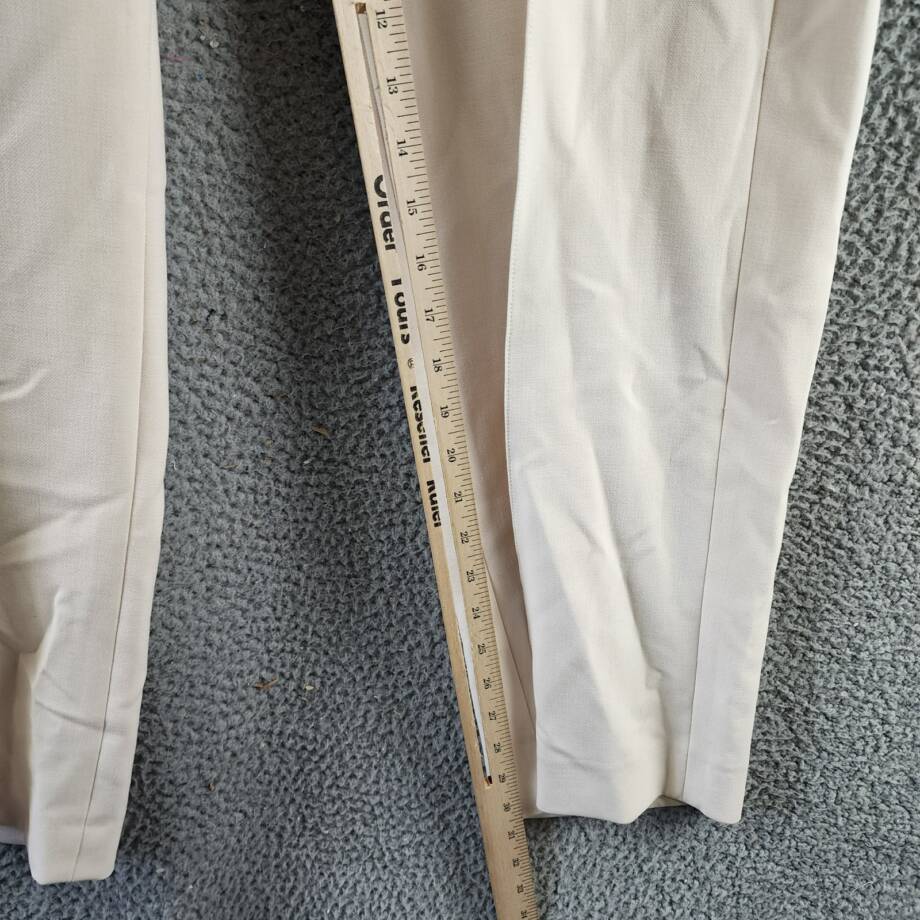 Vince Pintucked Wide Leg Pants Women's 0 Off White Side Pockets Zip Hook & Bar
