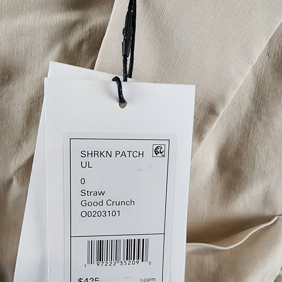 Theory Shrunken Linen Blend Blazer Women's 0 Beige Pockets Button Front Closure