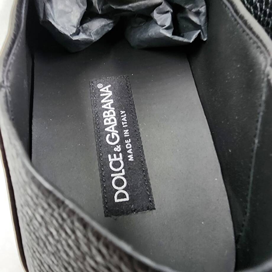 Dolce & Gabbana Leather Driver Loafers Men's 8US Black Slip On Style