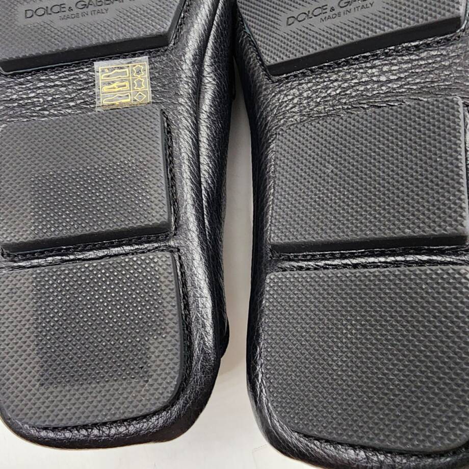 Dolce & Gabbana Leather Driver Loafers Men's 8US Black Slip On Style