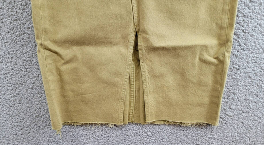 Joe's Jeans the Joplin Slit Denim Skirt Women's 24 Gothic Olive Solid Button Zip