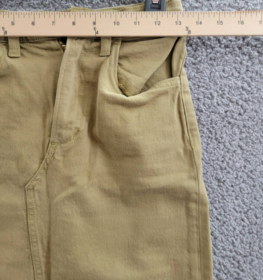 Joe's Jeans the Joplin Slit Denim Skirt Women's 24 Gothic Olive Solid Button Zip