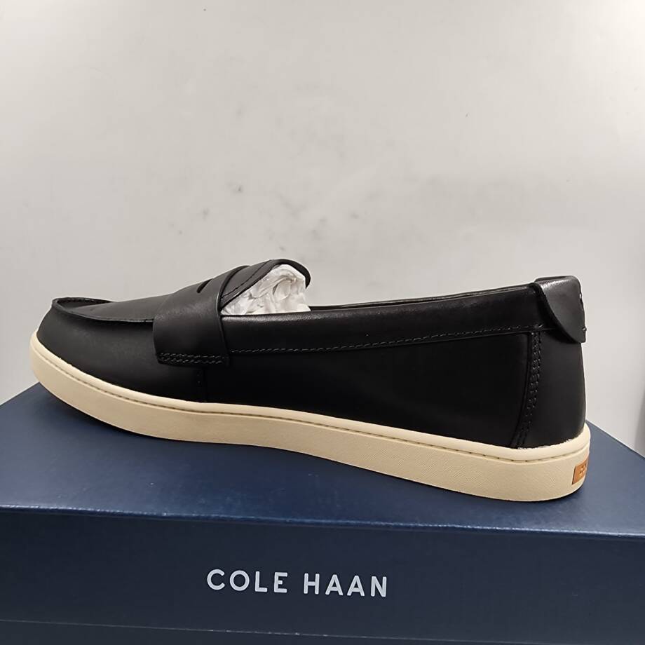 Cole Haan Pinch Weekender Penny Loafers Men's 12 Black Angora Slip on Round Toe