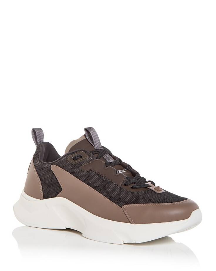 Valentino Garavani Low Top Sneakers Men's 45 Khaki Lace Up Fastening