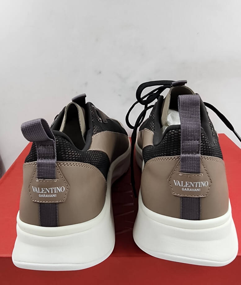 Valentino Garavani Low Top Sneakers Men's 45 Khaki Lace Up Fastening