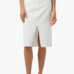 Joe's Jeans The Joplin Denim Skirt Women's 24 Optic White Button Zip Closure