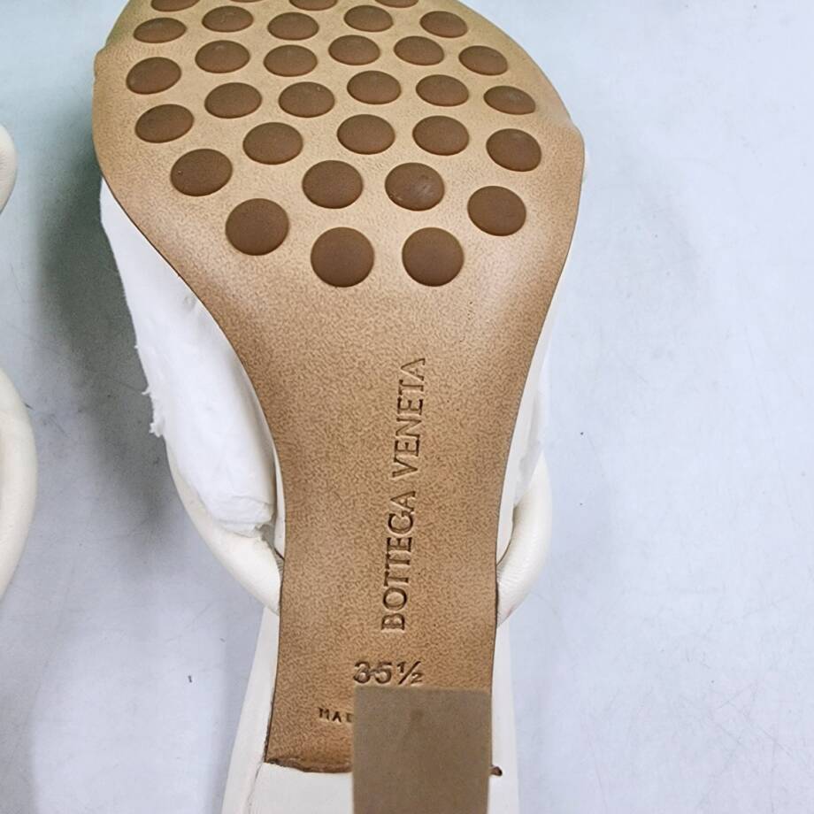 Bottega Veneta Blink 80 Leather Mules Women's 35.5/5.5 White Open Toe Slip On