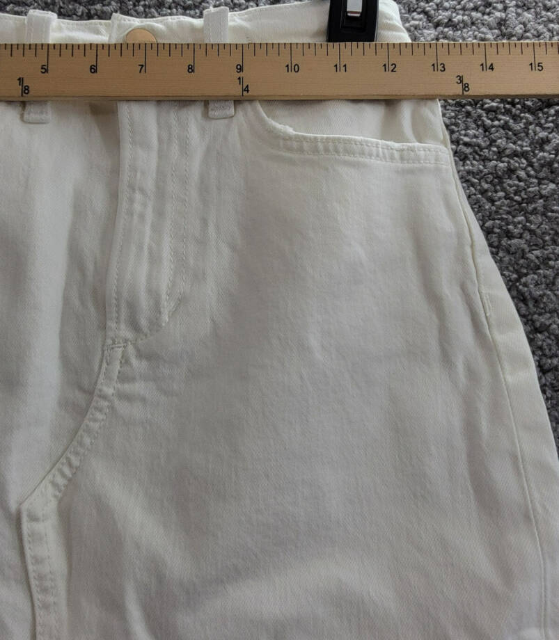 Joe's Jeans The Joplin Denim Skirt Women's 24 Optic White Button Zip Closure