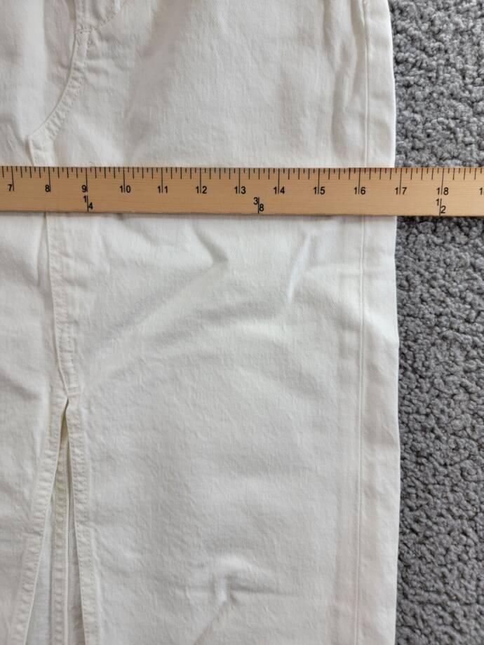 Joe's Jeans The Joplin Denim Skirt Women's 24 Optic White Button Zip Closure