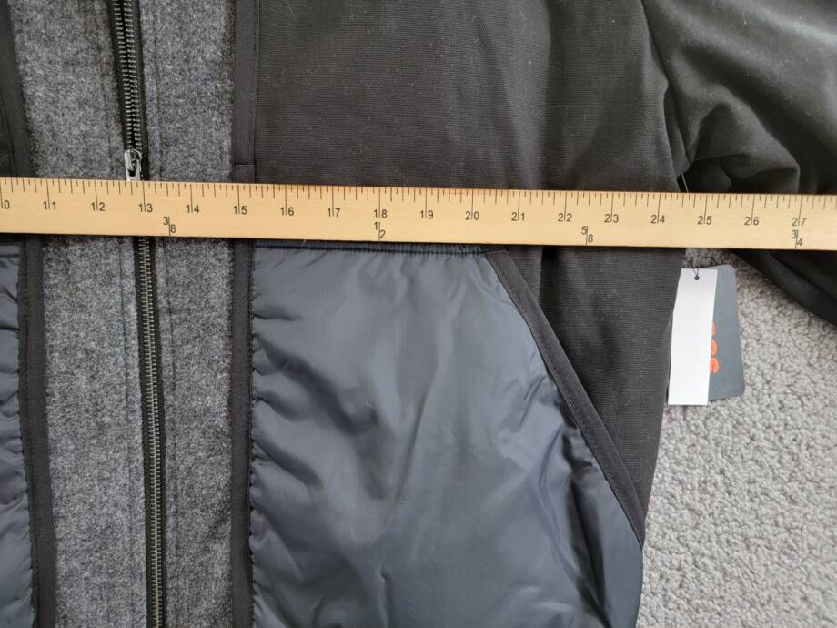 BASS OUTDOOR Hero Mixed Media Zip-Front Bomber Jacket Men's L Black /Gray L/S