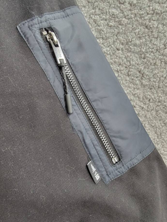 BASS OUTDOOR Hero Mixed Media Zip-Front Bomber Jacket Men's L Black /Gray L/S
