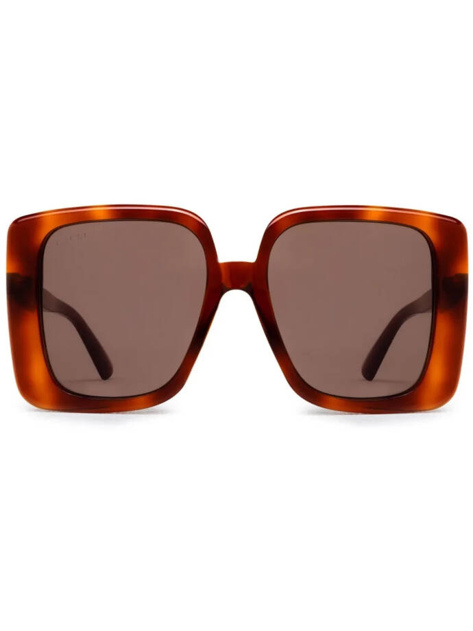 Gucci Eyewear Oversized Rectangular-Frame Sunglasses Women's O/S Brown