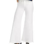 MOTHER The Roller Fray Wide Leg Jeans Women's 23 Fairest of Them All Button Zip