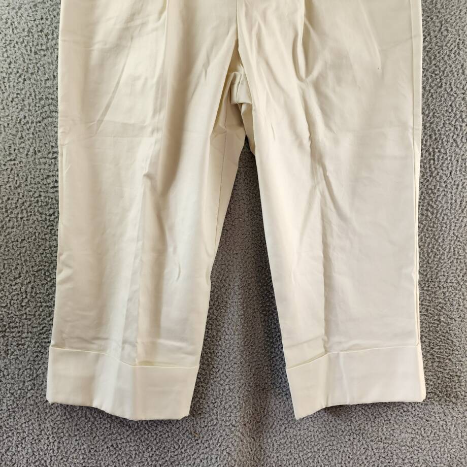 Lauren Ralph Lauren Double-Faced Stretch Ankle Pants Women's 16 Winter Cream