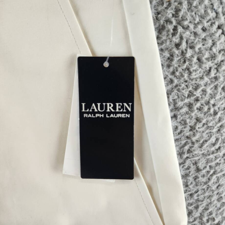 Lauren Ralph Lauren Double-Faced Stretch Ankle Pants Women's 16 Winter Cream
