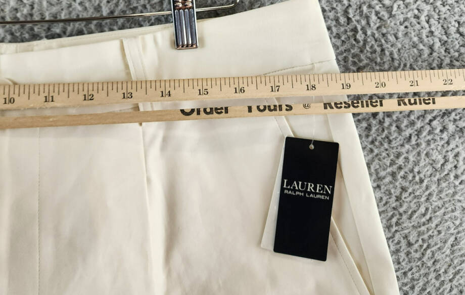Lauren Ralph Lauren Double-Faced Stretch Ankle Pants Women's 16 Winter Cream