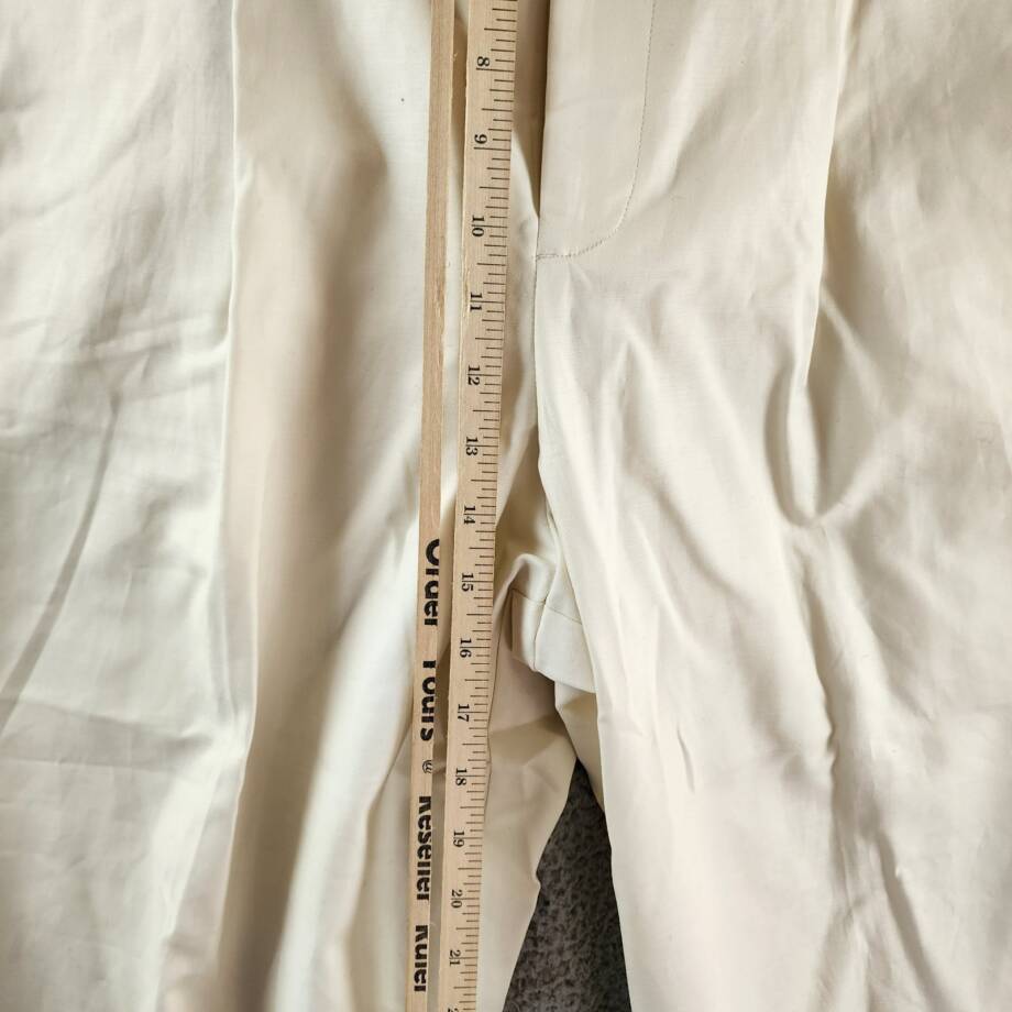 Lauren Ralph Lauren Double-Faced Stretch Ankle Pants Women's 16 Winter Cream