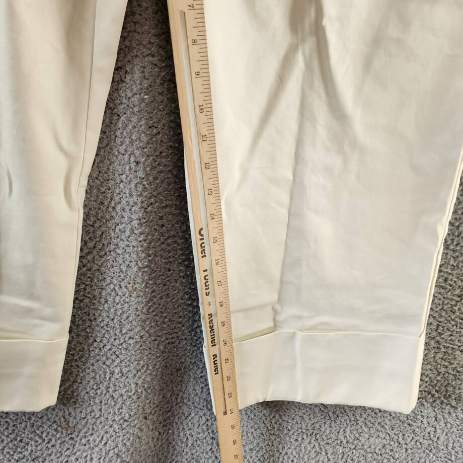 Lauren Ralph Lauren Double-Faced Stretch Ankle Pants Women's 16 Winter Cream
