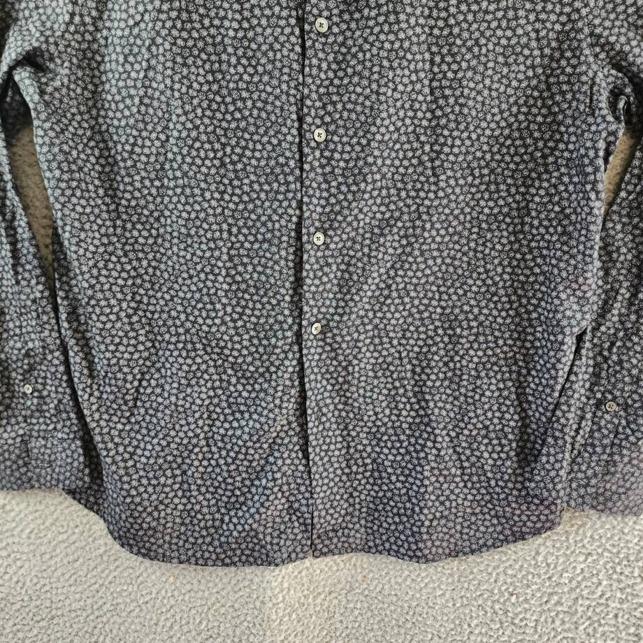 PS Paul Smith Slim Fit Button Front Shirt Men's XXL Black Collared Long Sleeve