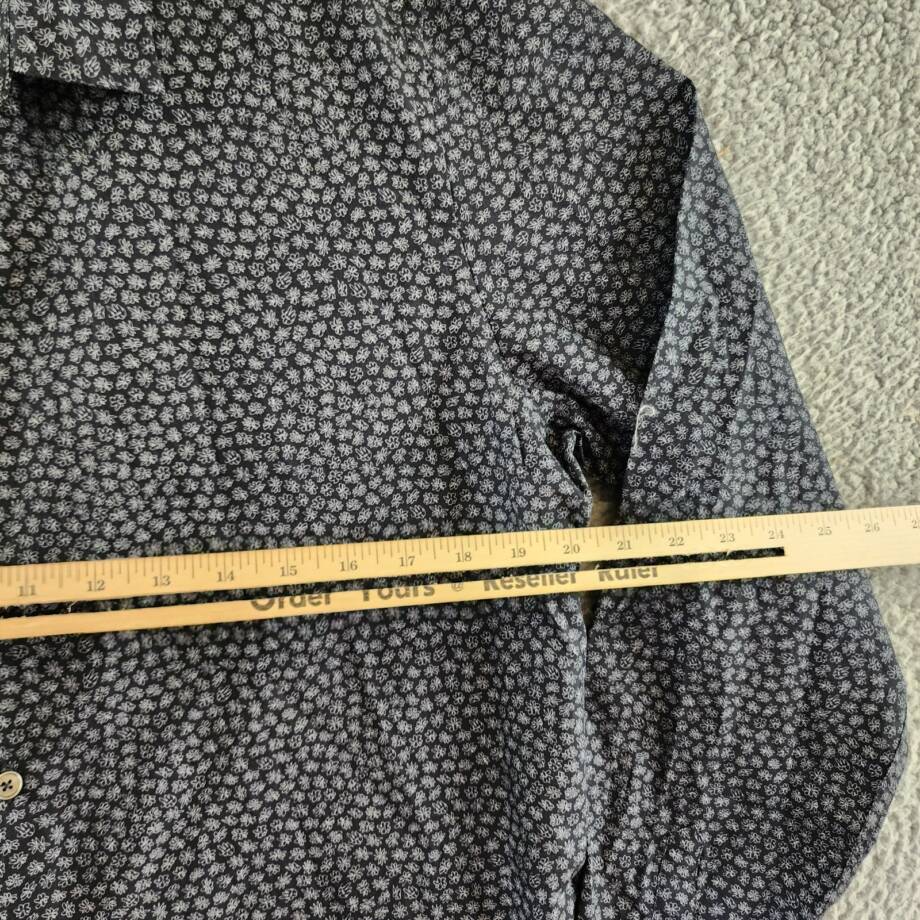 PS Paul Smith Slim Fit Button Front Shirt Men's XXL Black Collared Long Sleeve
