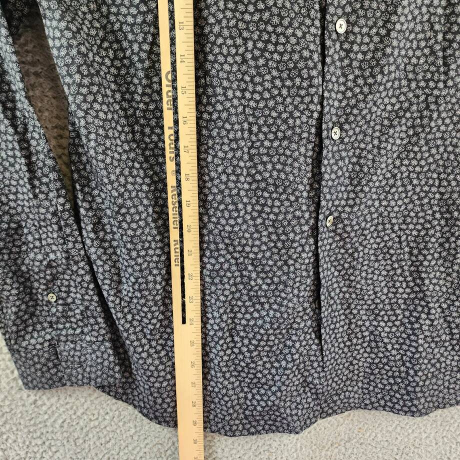 PS Paul Smith Slim Fit Button Front Shirt Men's XXL Black Collared Long Sleeve