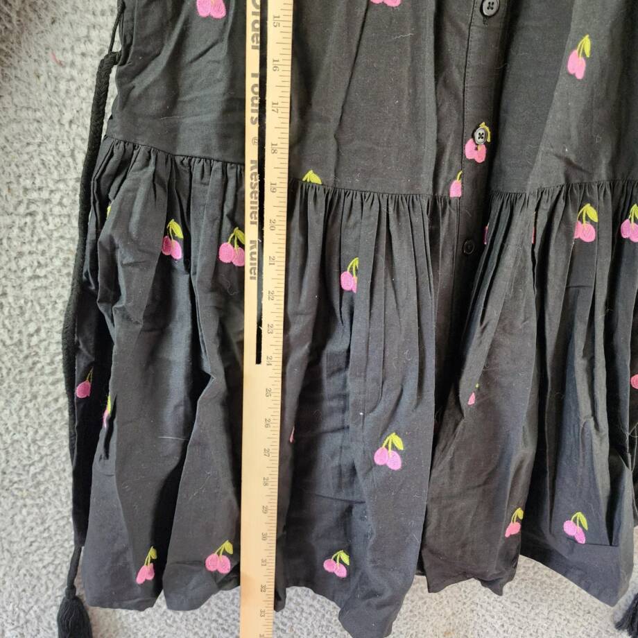 Avec Les Filles Embroidered Ruffled-Hem Shirtdress Women's 4 Black Multi L/S