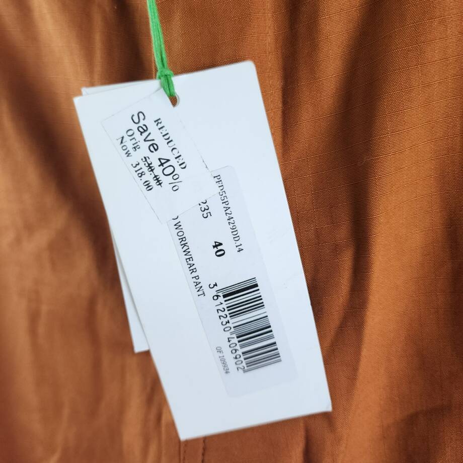 KENZO 'Boke Flower' Button Cargo Pants Men's 40 Light Brown Button Zip Closure