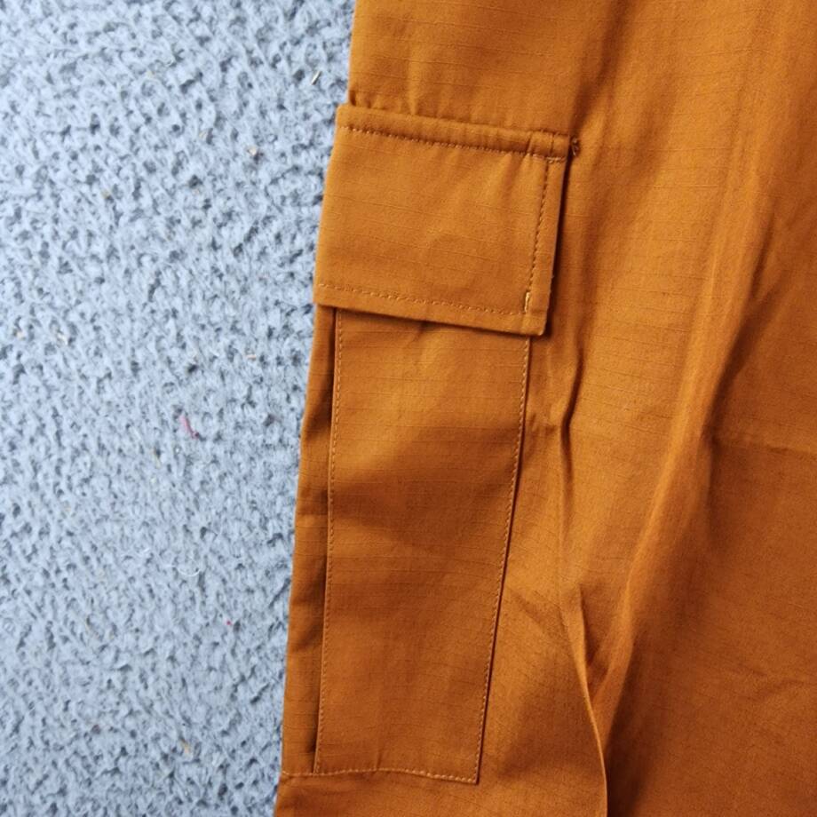 KENZO 'Boke Flower' Button Cargo Pants Men's 40 Light Brown Button Zip Closure
