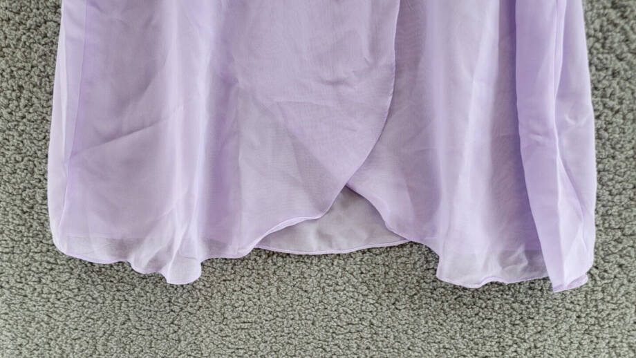 iCollection Ava Chiffon & Lace Babydoll Chemise 2pc Lingerie Women's S Lavender~