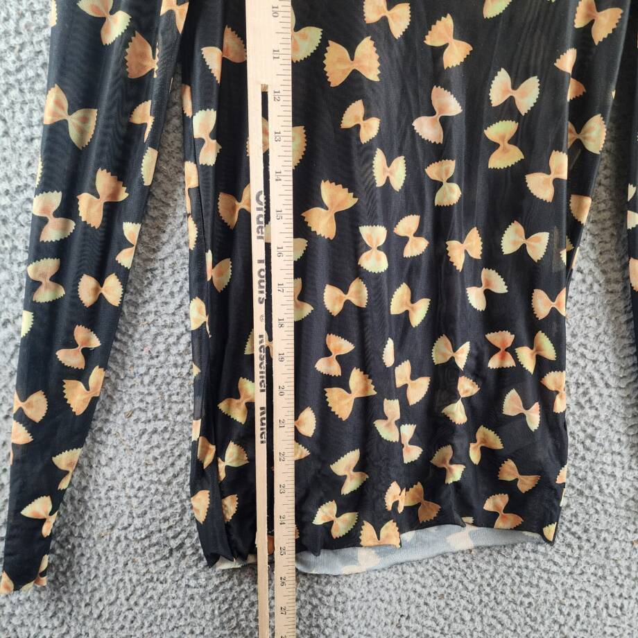 Rachel Antonoff Lillian Turtleneck Top Women's Black Multi Printed Long Sleeve S