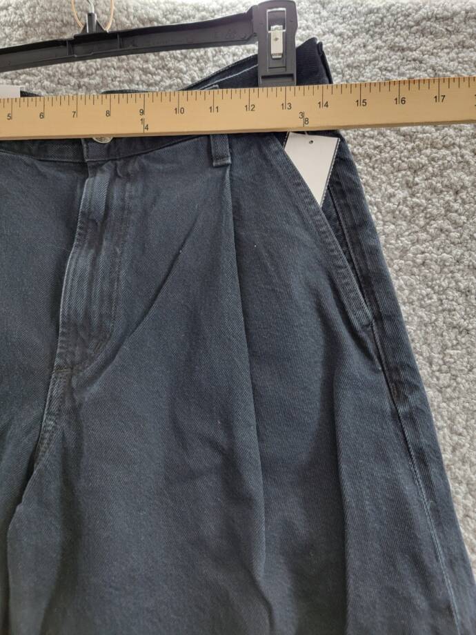 AGOLDE Ellis High Rise Wide Leg Jeans Women's 24 Crushed Button Zip Closure