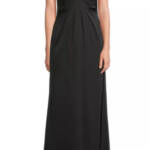 Liv Foster Strapless Gown Women's 10 Black Plunge Neck Sleeveless Back Zipped