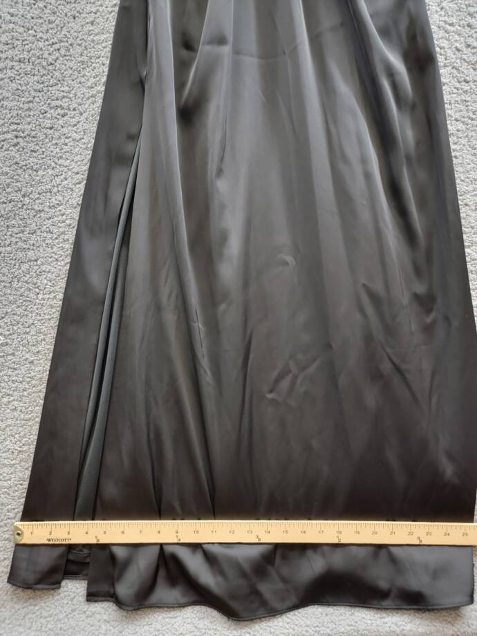 Liv Foster Strapless Gown Women's 10 Black Plunge Neck Sleeveless Back Zipped