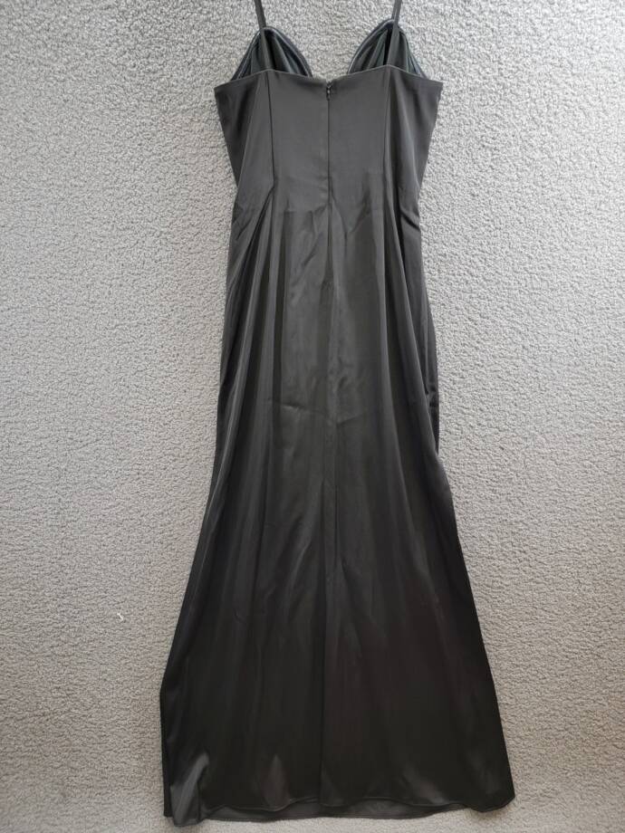 Liv Foster Strapless Gown Women's 10 Black Plunge Neck Sleeveless Back Zipped