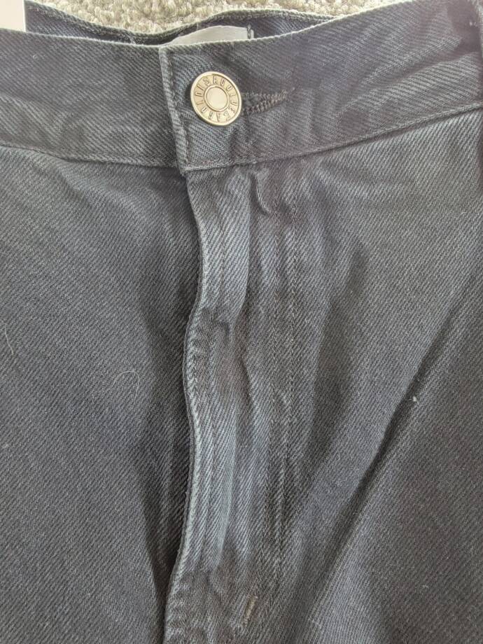 AGOLDE Ellis High Rise Wide Leg Jeans Women's 24 Crushed Button Zip Closure