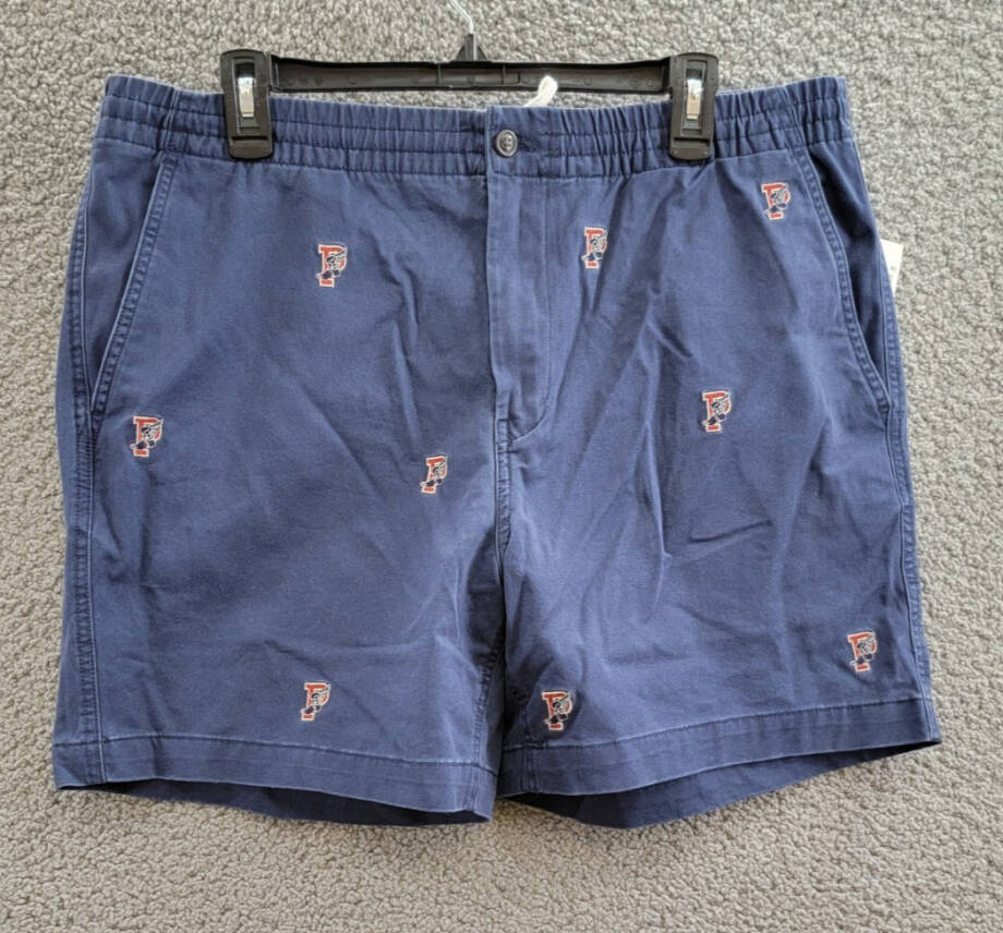 Polo Ralph Lauren 6-Inch Polo Prepster P-Wing Shorts Mens XL Navy Button Closure