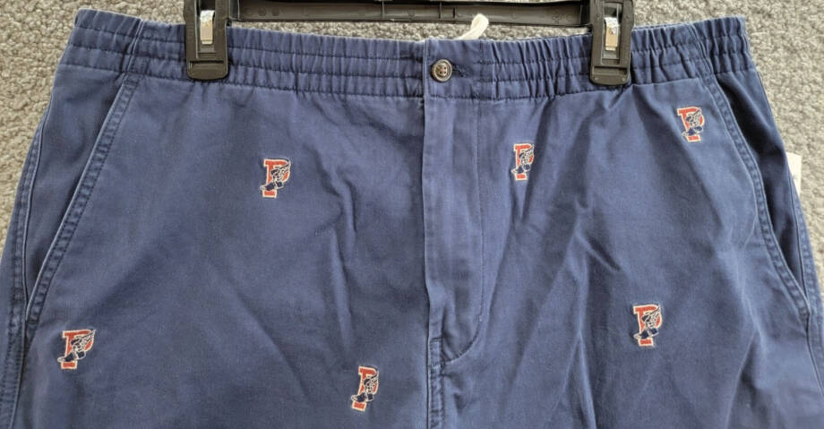Polo Ralph Lauren 6-Inch Polo Prepster P-Wing Shorts Mens XL Navy Button Closure