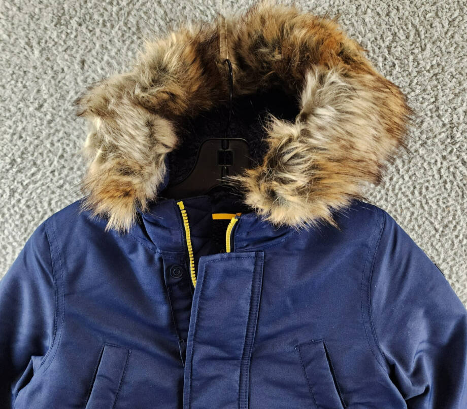 Polo Ralph Lauren Artificial-fur-Trim Down Parka Jacket Little Boys' 6 Navy L/S