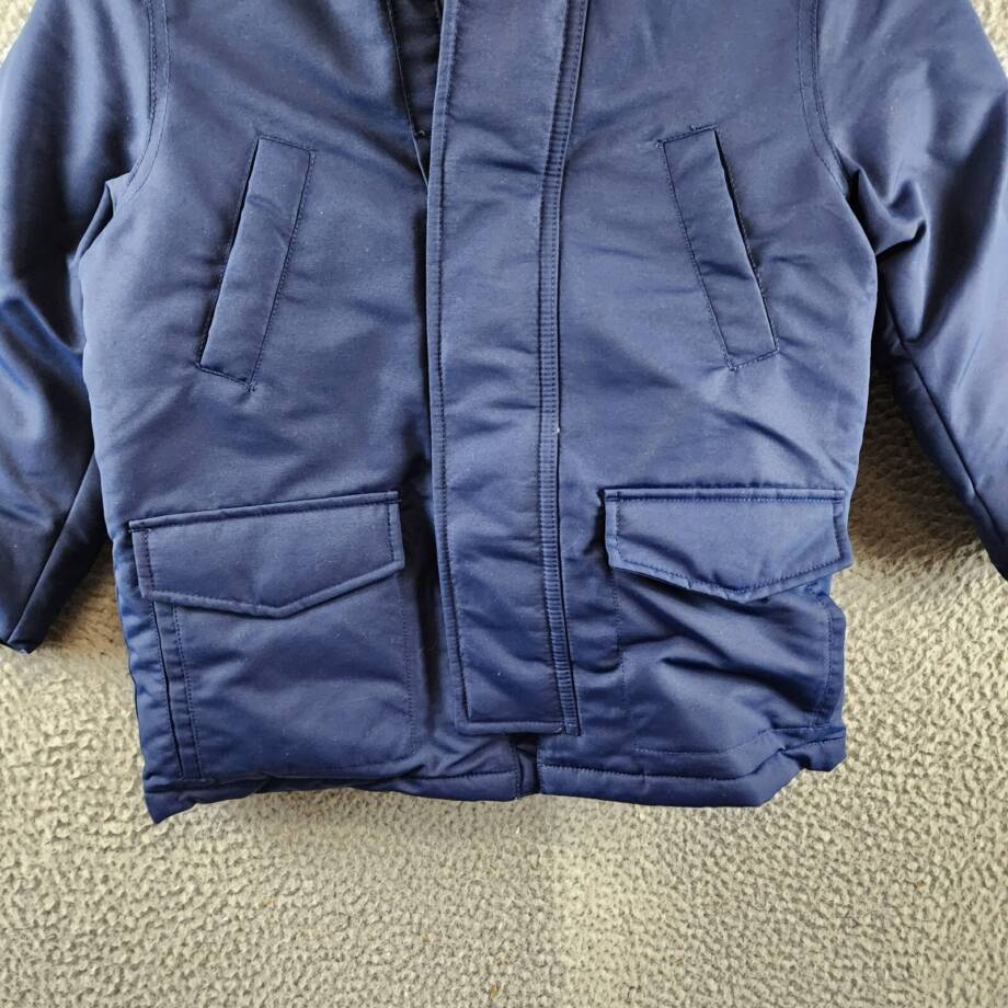 Polo Ralph Lauren Artificial-fur-Trim Down Parka Jacket Little Boys' 6 Navy L/S