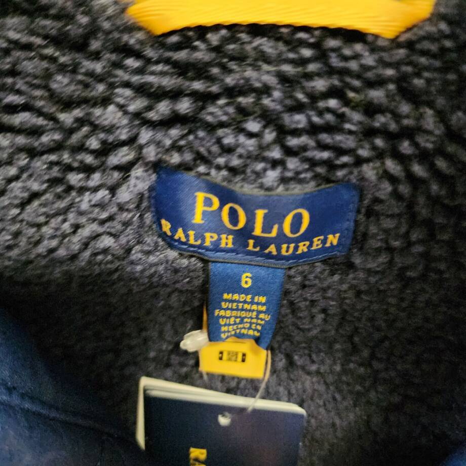 Polo Ralph Lauren Artificial-fur-Trim Down Parka Jacket Little Boys' 6 Navy L/S